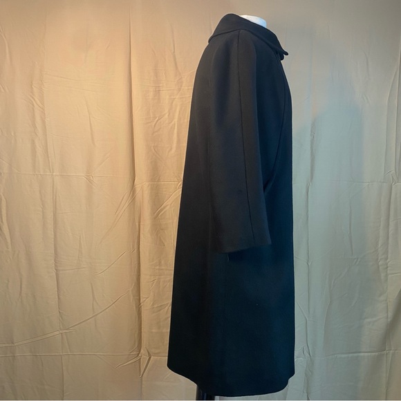 Vintage Black Button Down Round Collar Coat - Picture 2 of 12